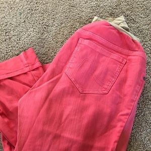 Maternity jeans pink carpi size large